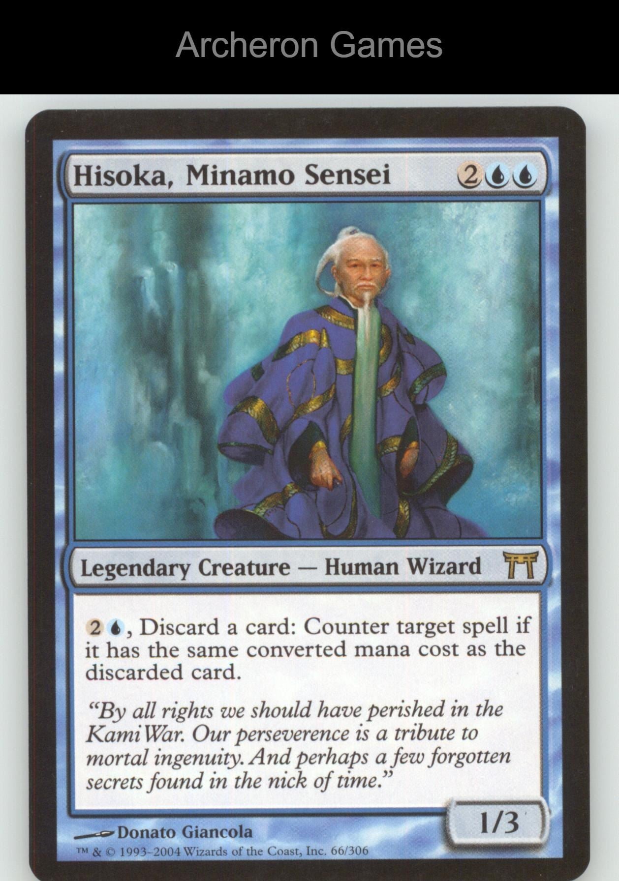 Hisoka, Minamo Sensei 66 R MTG Card Champions of Kamigawa