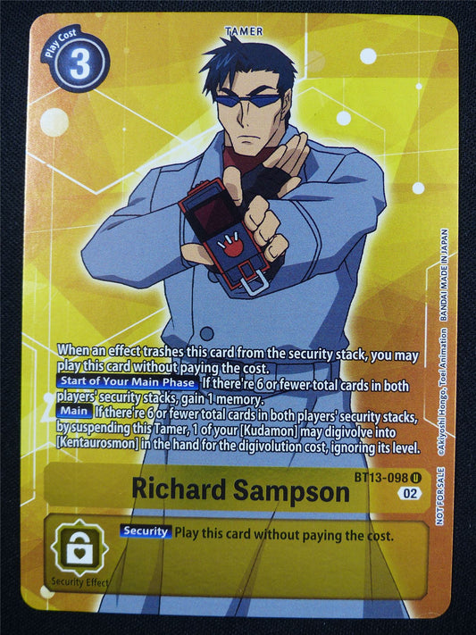 Richard Sampson BT13-098 U Foil alt art - Digimon Card #2F2