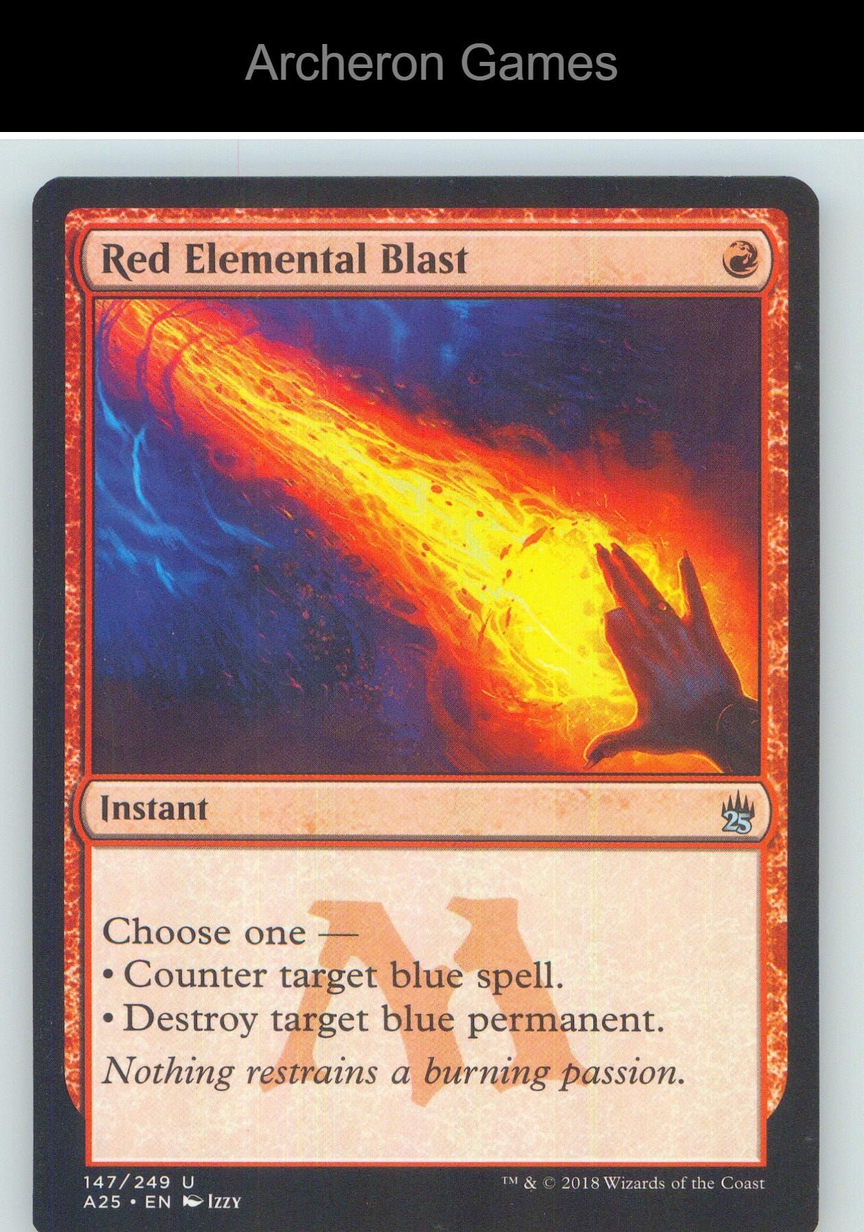 Red Elemental Blast A25 147 UC MTG Card NM/EX+