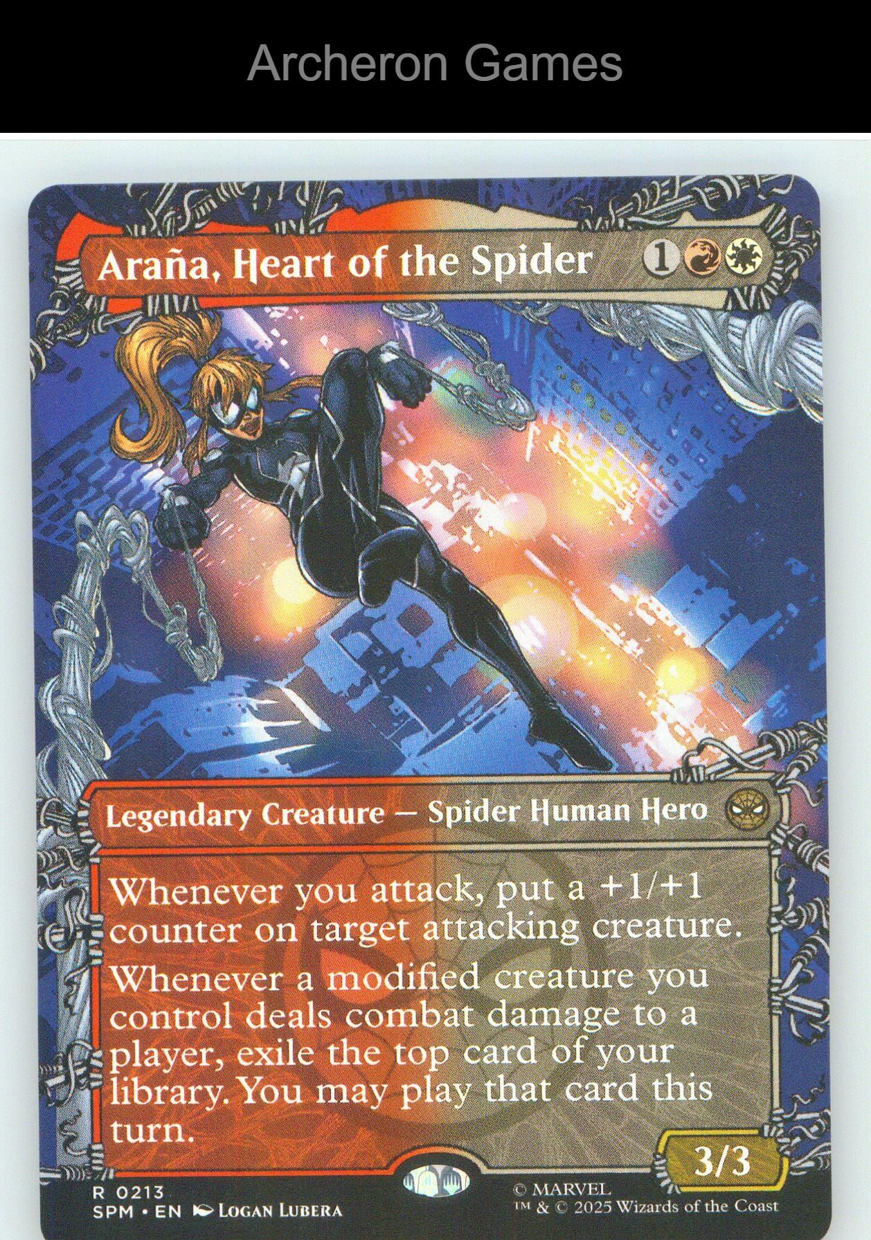 Arana, Heart of the Spider (Borderless) SPM 213 R MTG Card NM/EX+