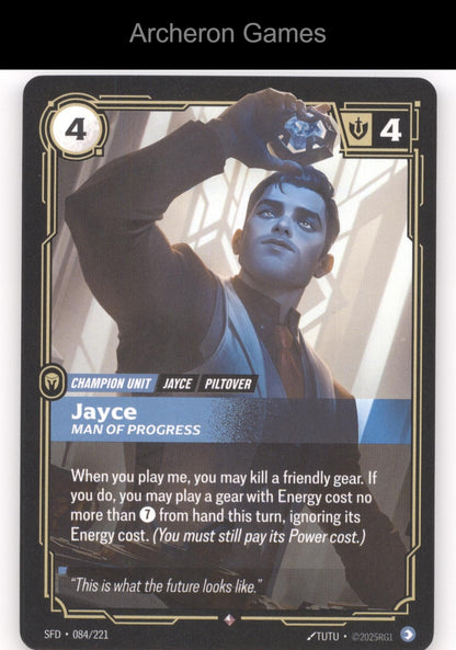 Jayce - Man of Progress SFD 084/221 R  Card Spiritforged