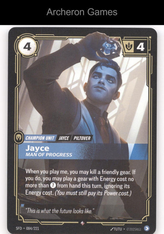 Jayce - Man of Progress SFD 084/221 R  Card Spiritforged