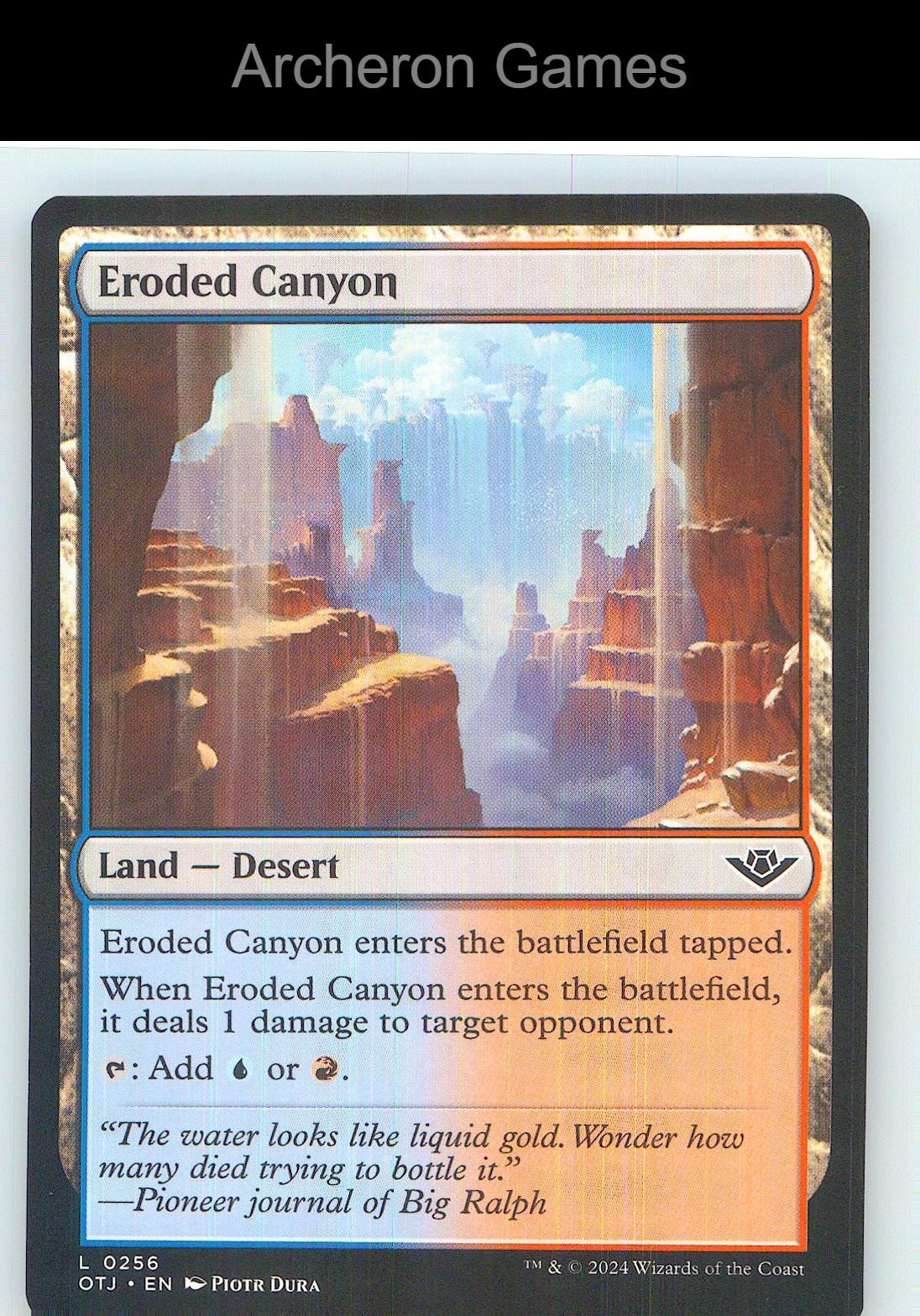 Eroded Canyon OTJ 256 Land MTG Card NM/EX+