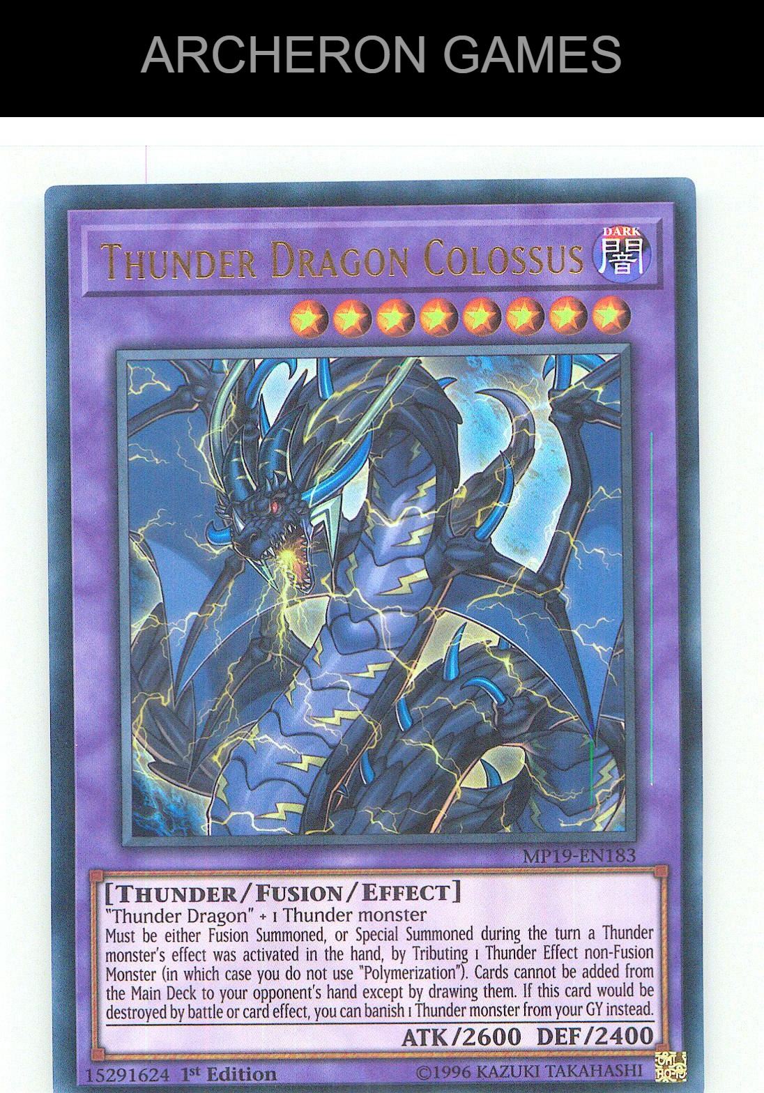 Thunder Dragon Colossus Ultra Rare YUGIOH Card Unlimited