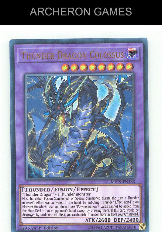 Thunder Dragon Colossus Ultra Rare YUGIOH Card Unlimited