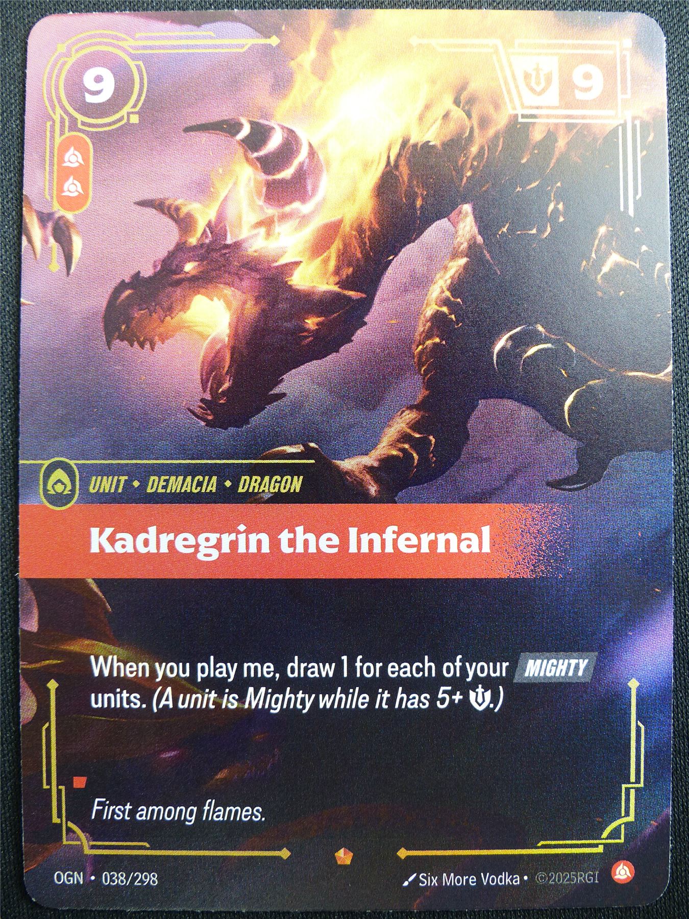Kadregrin the infernal 038/298 Epic Rare Foil - OGN - Riftbound Card #2DM