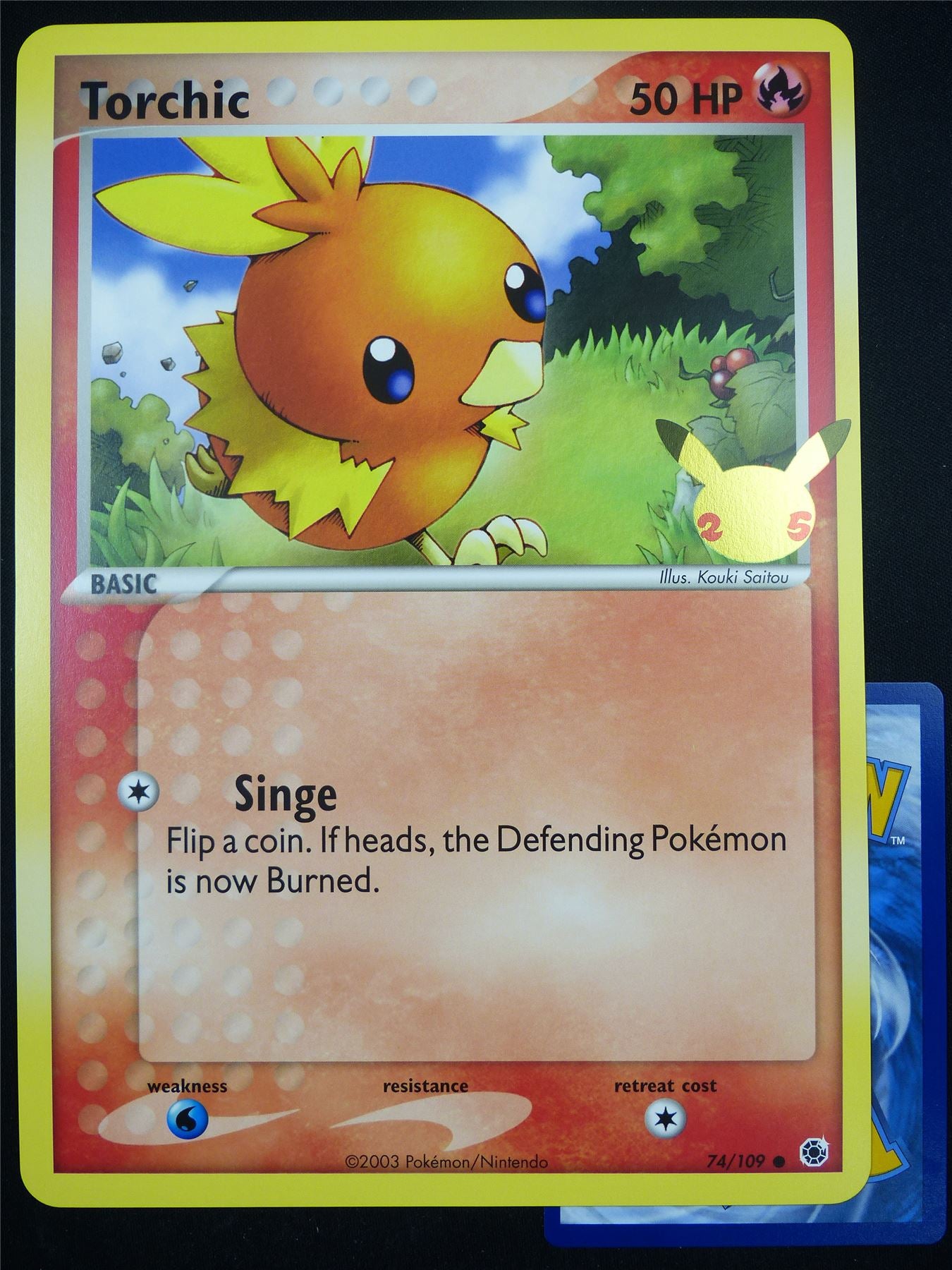 Torchic 74/109 25th Celebration Promo - Jumbo Pokemon Card #53T