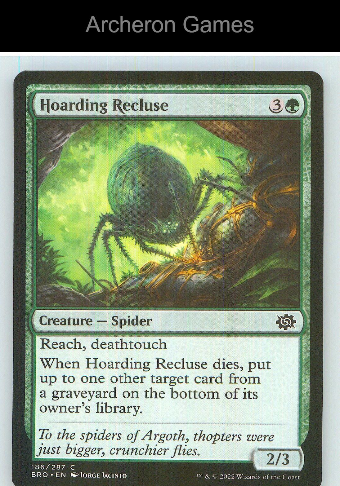 Hoarding Recluse BRO 186 C MTG Card NM/EX+