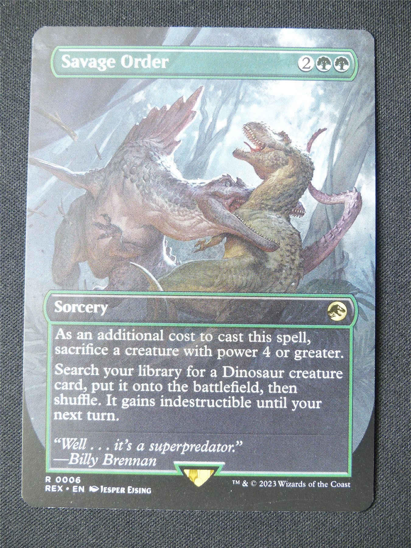 Savage order Borderless - REX - Mtg Card #11Z