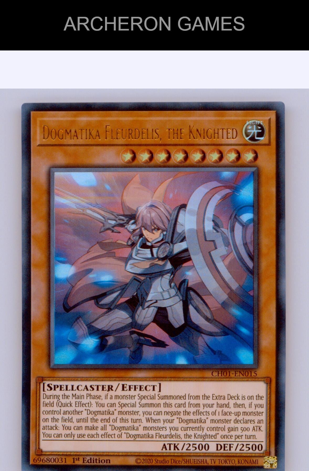 Dogmatika Fleurdelis, the Knighted Ultra Rare YUGIOH Card 1st Edition
