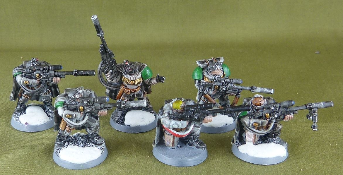 Set 5 figurines à peindre Warhammer 40000 - Scouts with sniper rifles