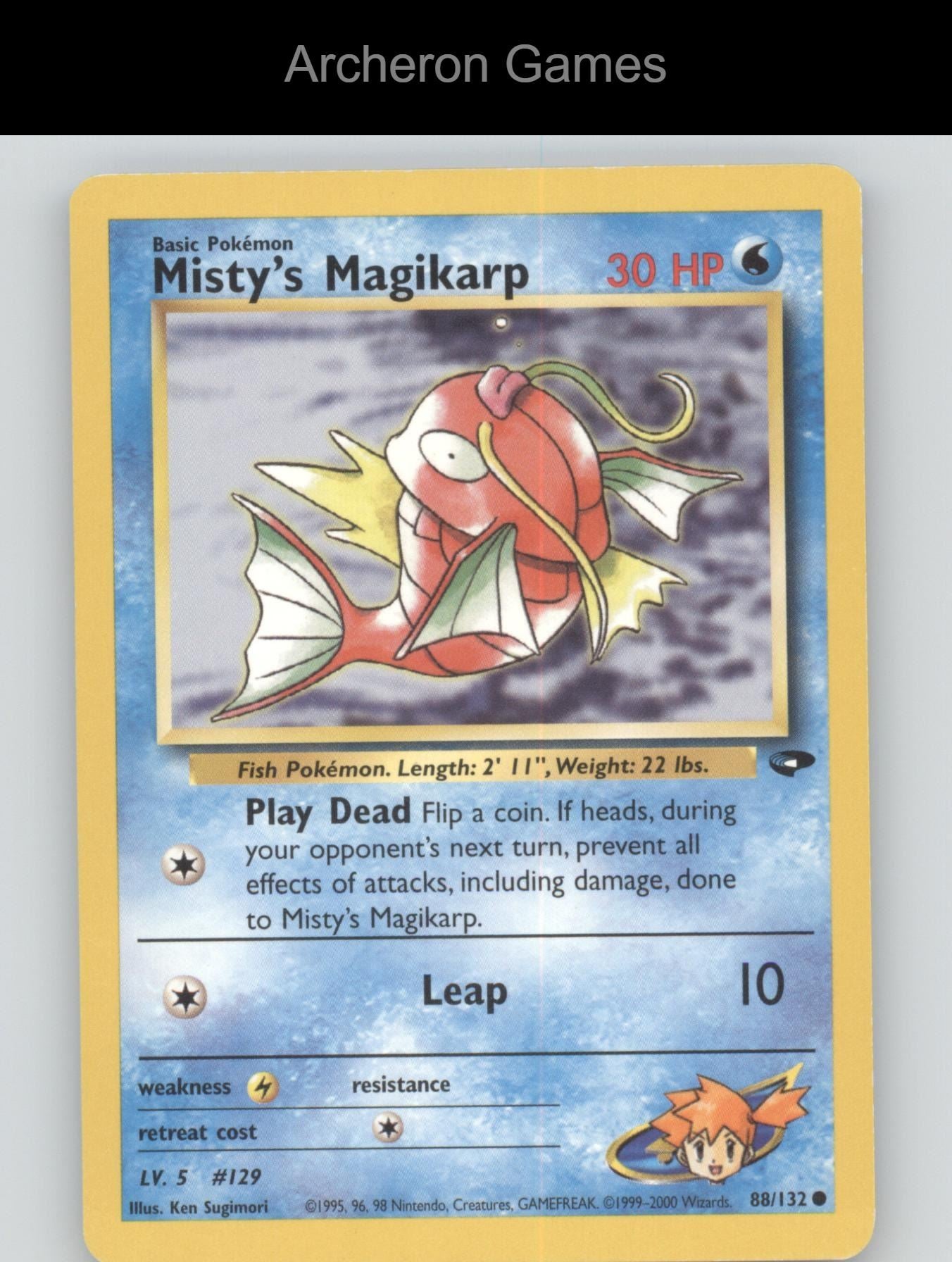 Pokemon Card Misty's Magikarp G2 88/132 C Gym Challenge Unlimited
