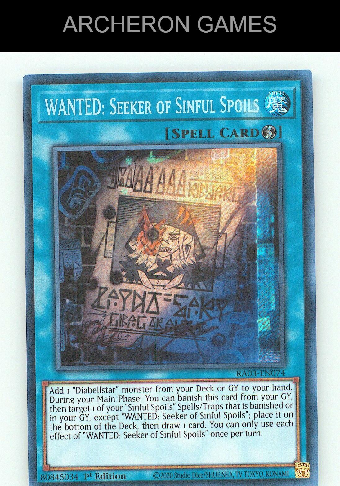 WANTED: Seeker of Sinful Spoils (PCR) SEC YUGIOH Card