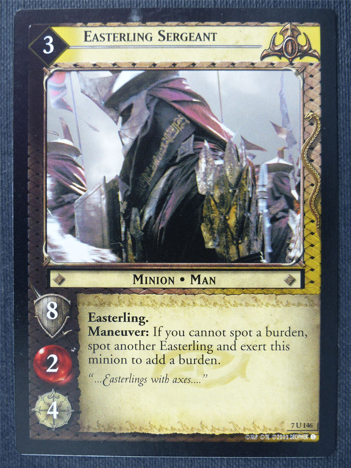 Easterling Sergeant 7 U 146 - LotR Cards #31L