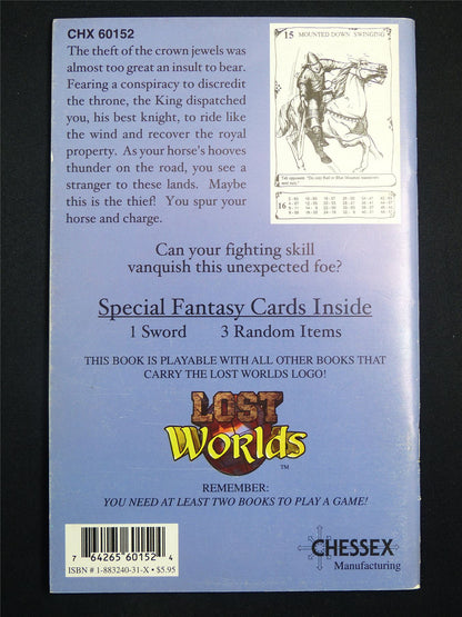 Lost Worlds Fantasy Combat Book: Sir Percival Mounted Knight - Booklet #2TY