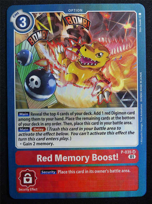 Red Memory Boost! P-035 SR Foil - Digimon Card #2Z8