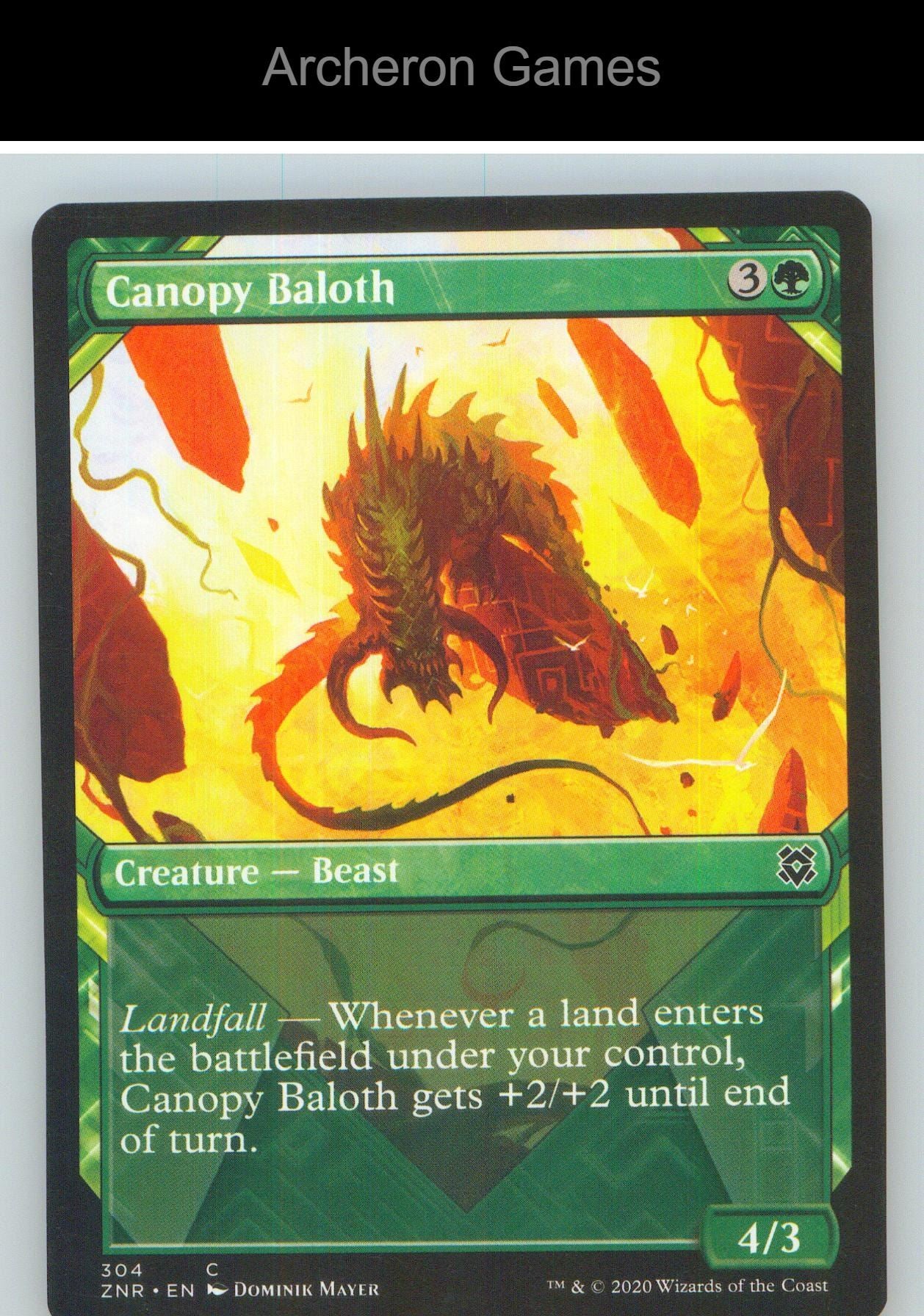 Canopy Baloth (Showcase) ZNR 304 C MTG Card NM/EX+