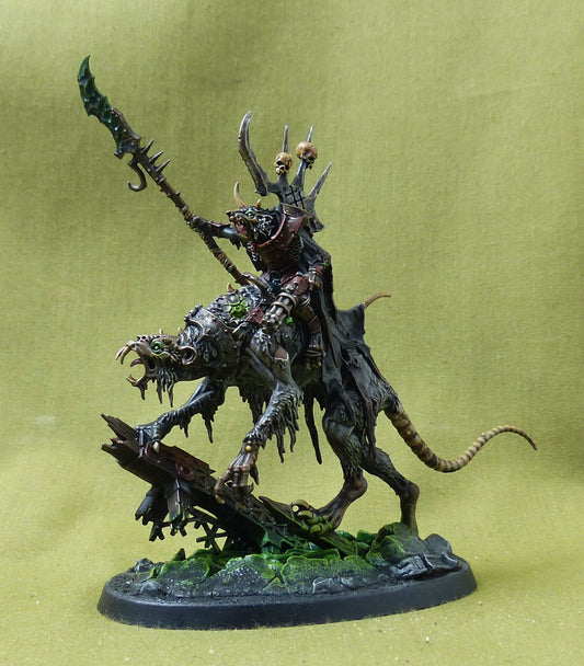 Clawlord on Gnaw-Beast painted - Skaven - Warhammer AoS #QO