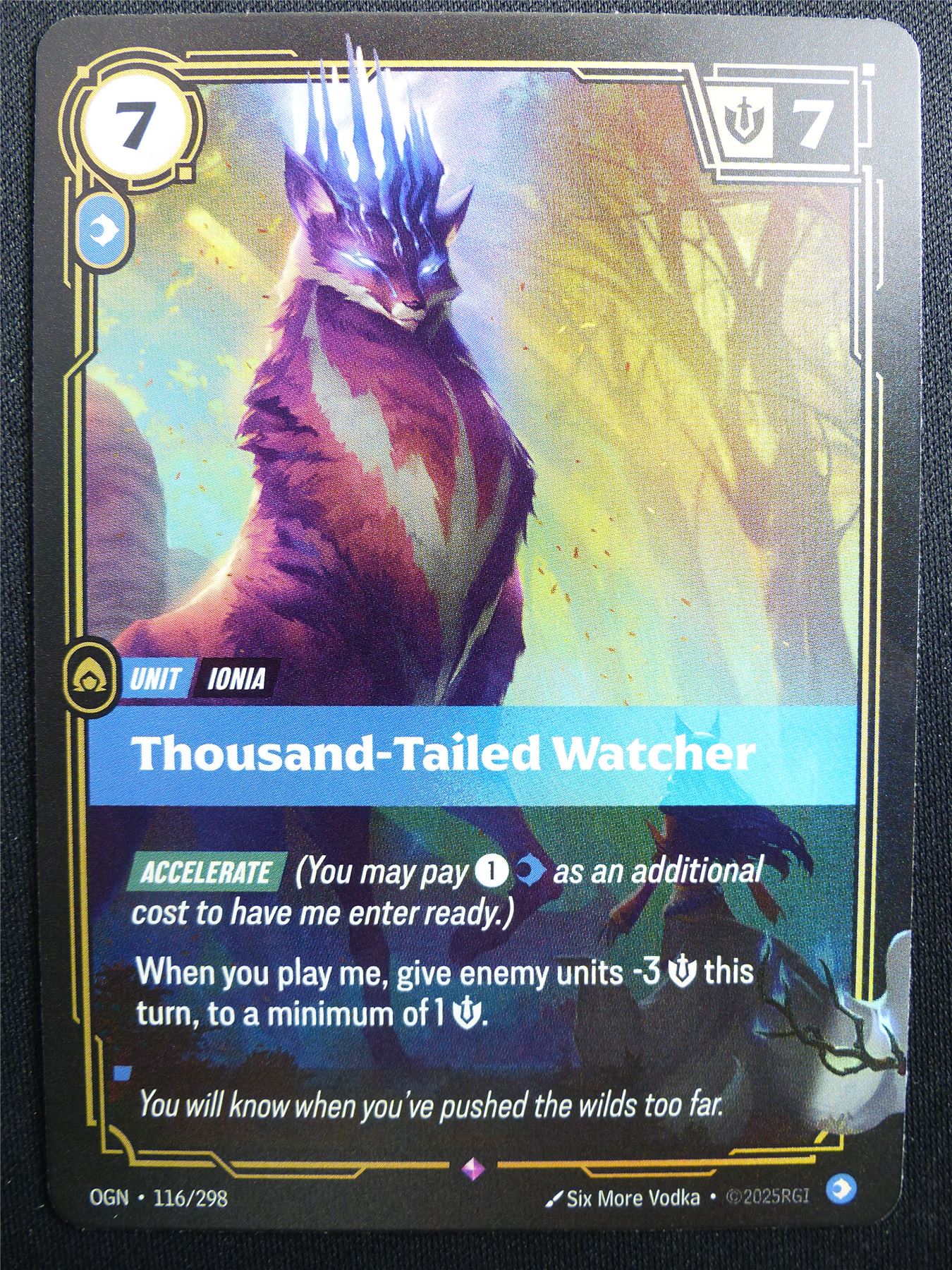 Thousand-Tailed Watcher 116/298 Rare Foil - OGN - Riftbound Card #2D5
