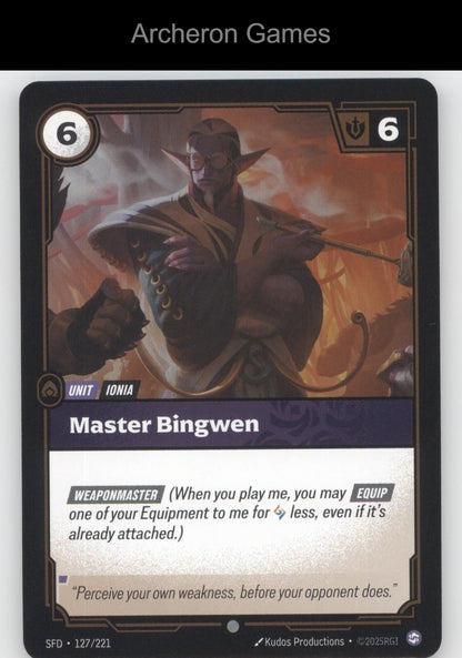 Master Bingwen SFD 127/221 C  Card Spiritforged