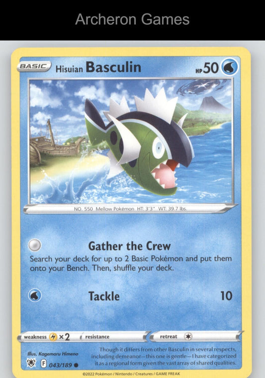 Pokemon Card Hisuian Basculin ASR 043/189 C Astral Radiance