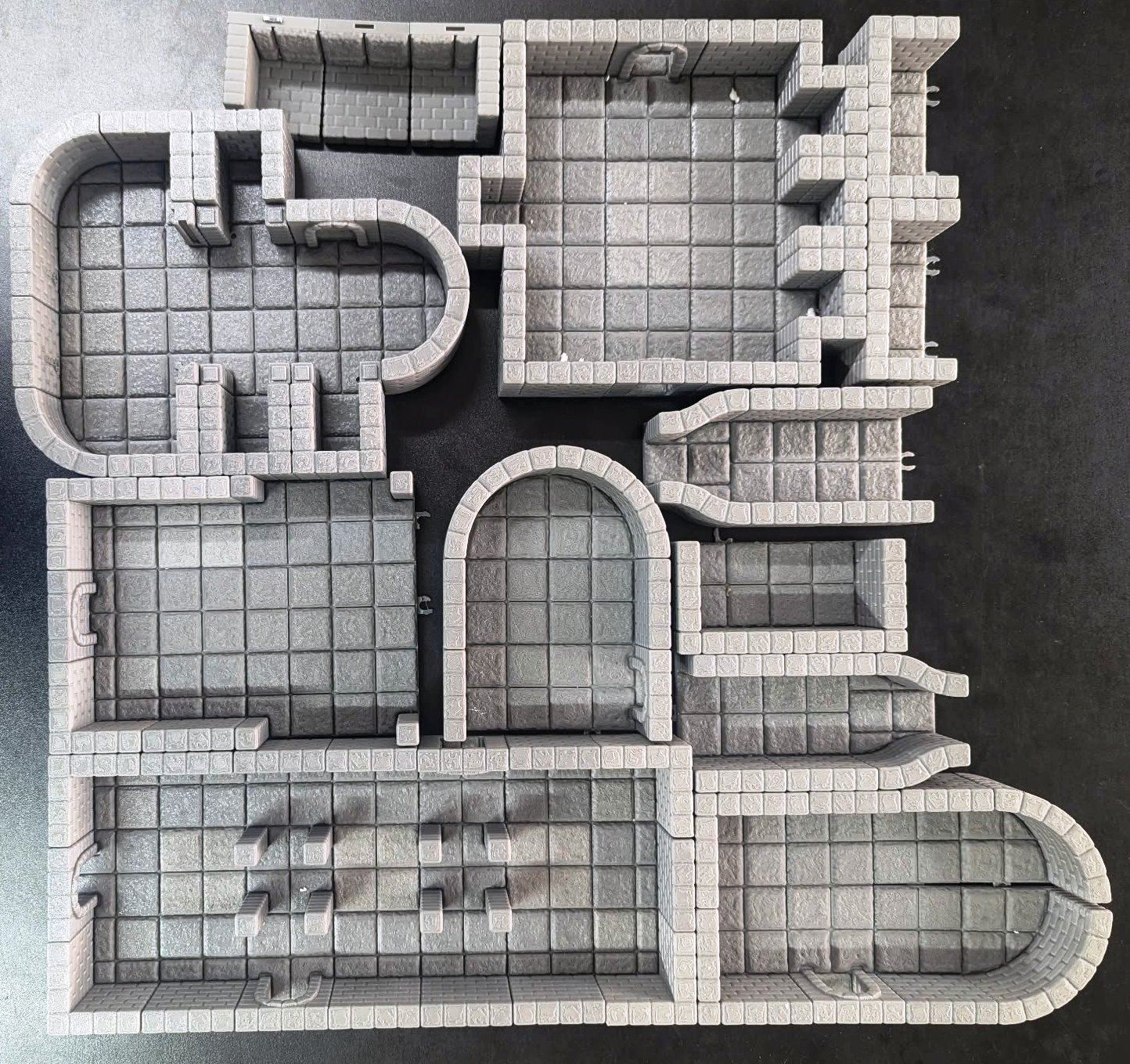 Large Modular Dungeon scenery - Interchangeble parts and setups #32A