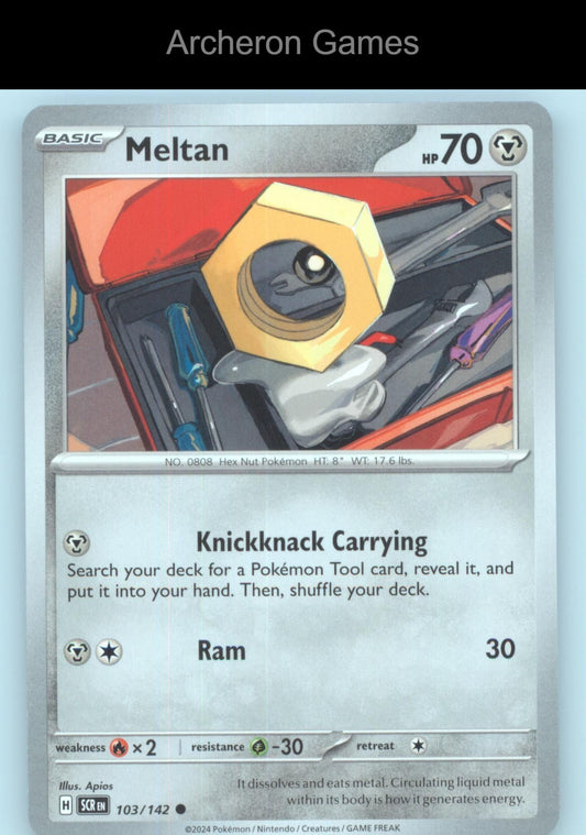 Pokemon Card Meltan SCR 103/142 C Stellar Crown