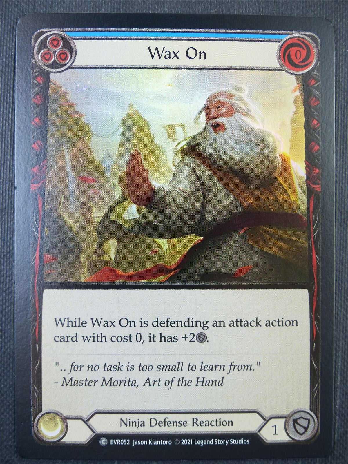 Wax On Blue Foil - 1st ed Everfest - Flesh & Blood Card #6JF