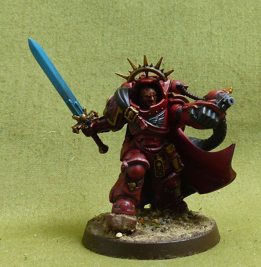 Captain in Gravis Armour painted - Blood Angels - Warhammer 40K #5H