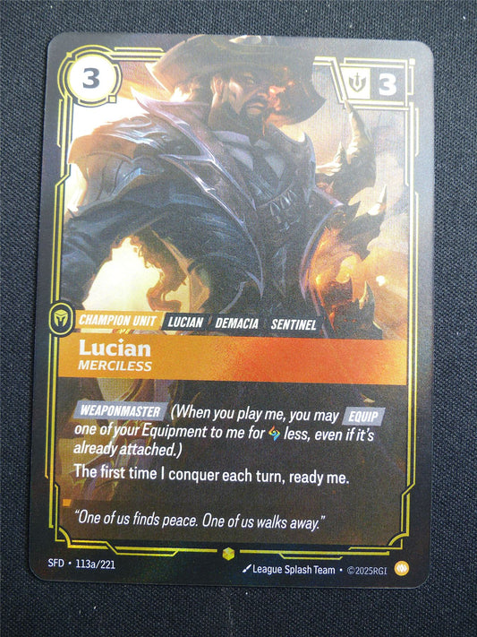 Lucian Merciless SFD 113a/221 - Riftbound Card #3J7