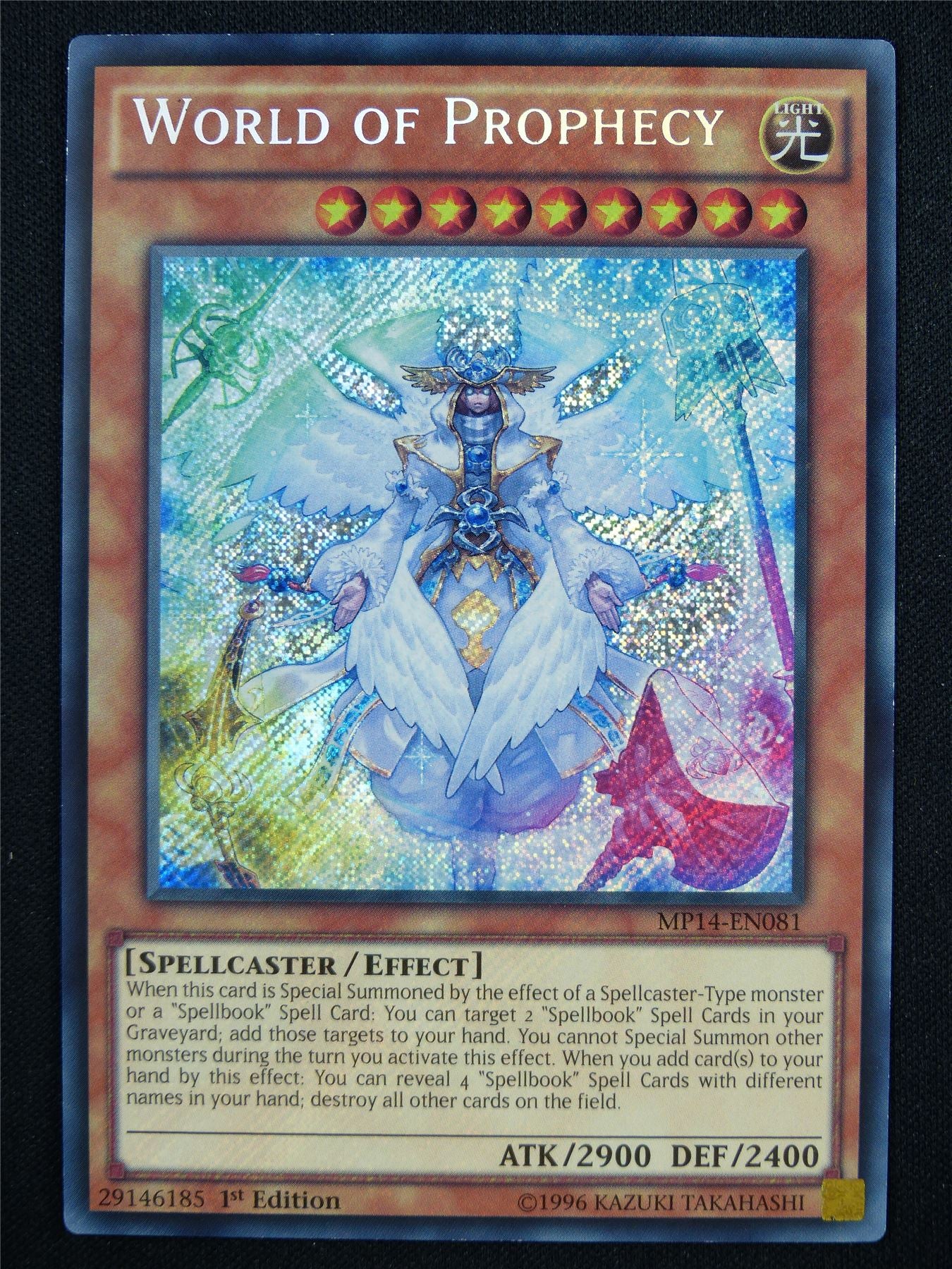 prophecy yugioh card Magical Spellbook Deck 2500/2100 World of Prophecy MP14 Secret