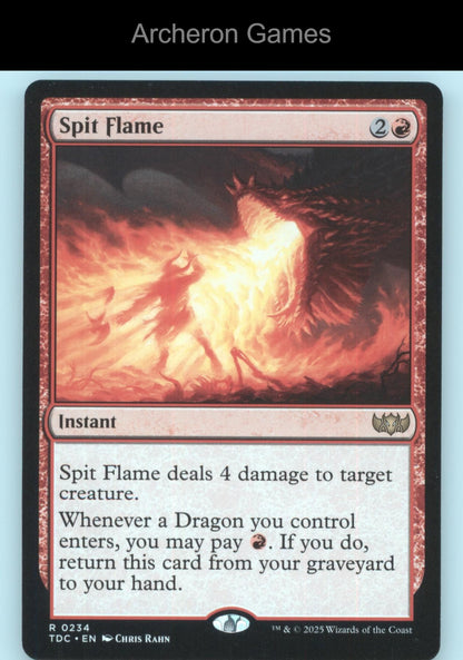 Spit Flame 234 R MTG Card Commander: Tarkir: Dragonstorm
