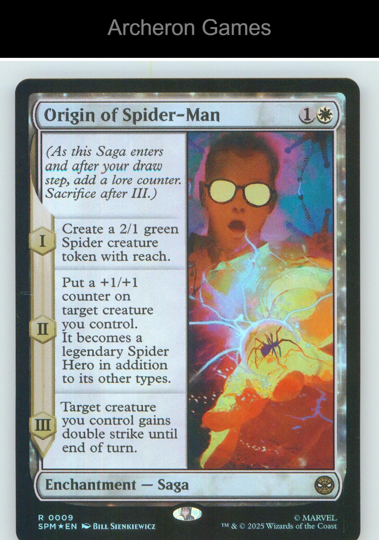 Origin of Spider-Man SPM 9 R MTG Card NM/EX+ Foil