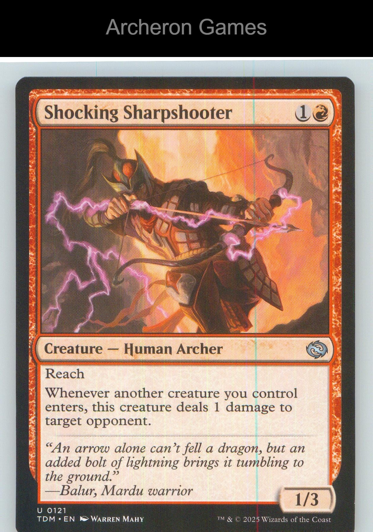 Shocking Sharpshooter TDM 121 UC MTG Card NM/EX+