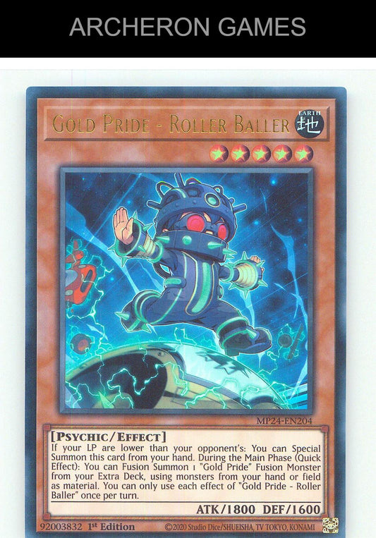 Gold Pride - Roller Baller Ultra Rare YUGIOH Card 1st Edition