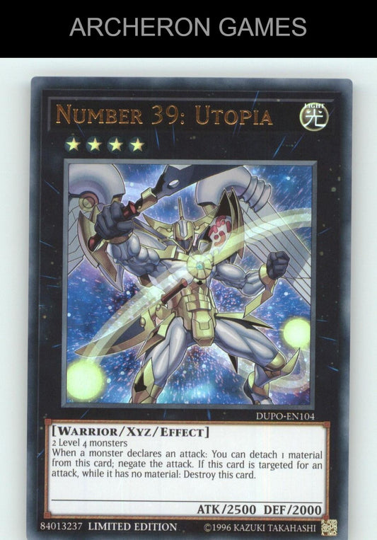 Number 39: Utopia Ultra Rare YUGIOH Card