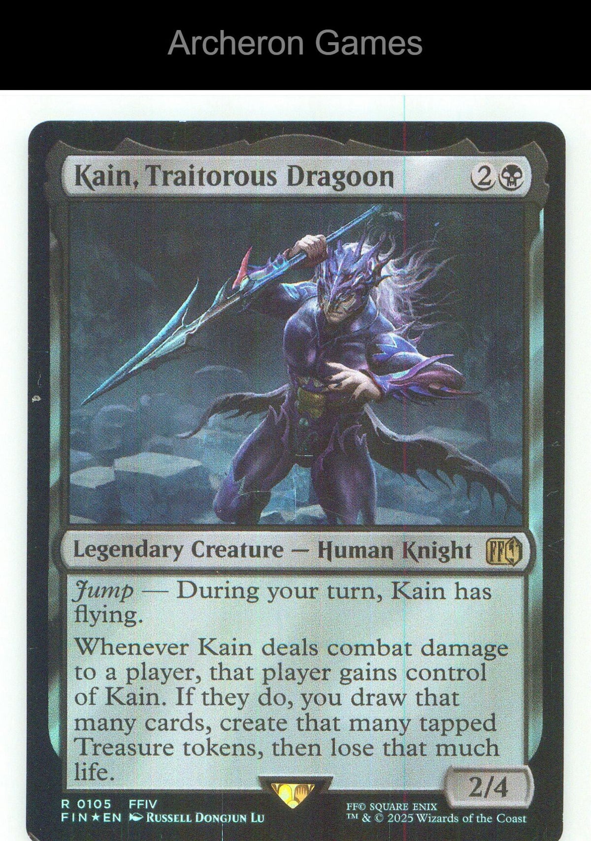 Kain, Traitorous Dragoon FIN 105 R MTG Card NM/EX+ Foil