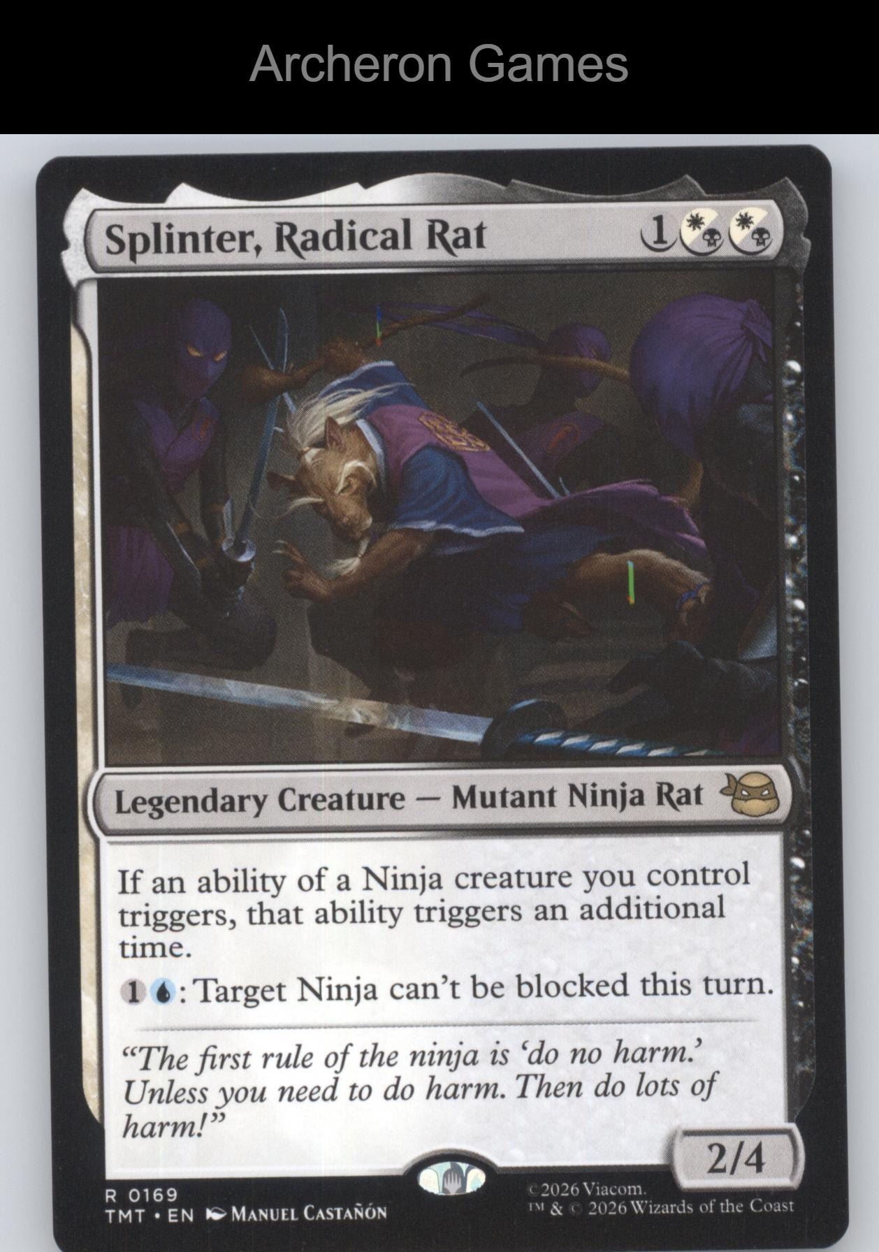 Splinter, Radical Rat TMT 0169 R MTG Card Teenage Mutant Ninja Turtles