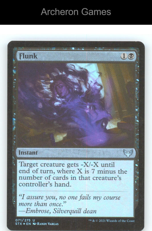 Flunk STX 71 UC MTG Card Strixhaven: School of Mages Foil