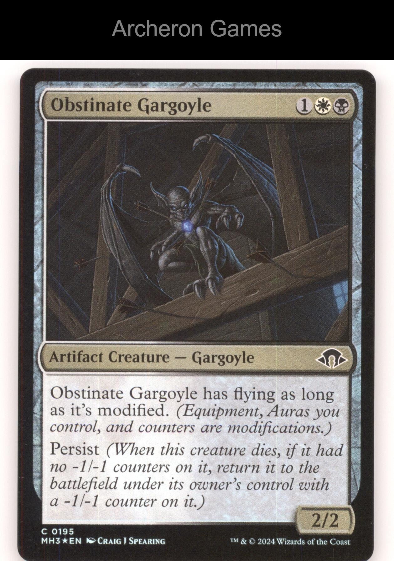 Obstinate Gargoyle 195 C MTG Card Modern Horizons 3