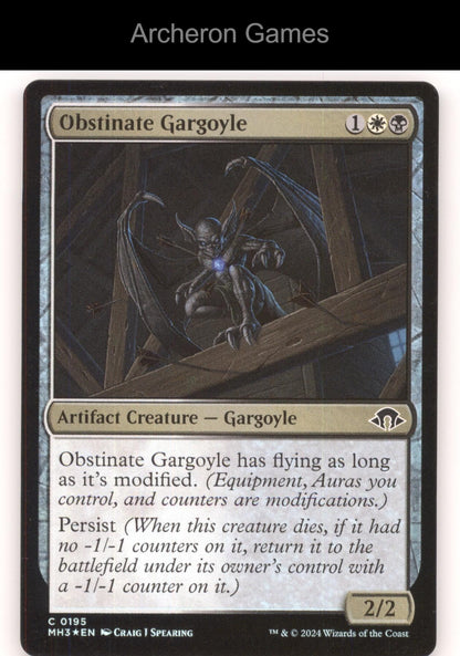 Obstinate Gargoyle 195 C MTG Card Modern Horizons 3