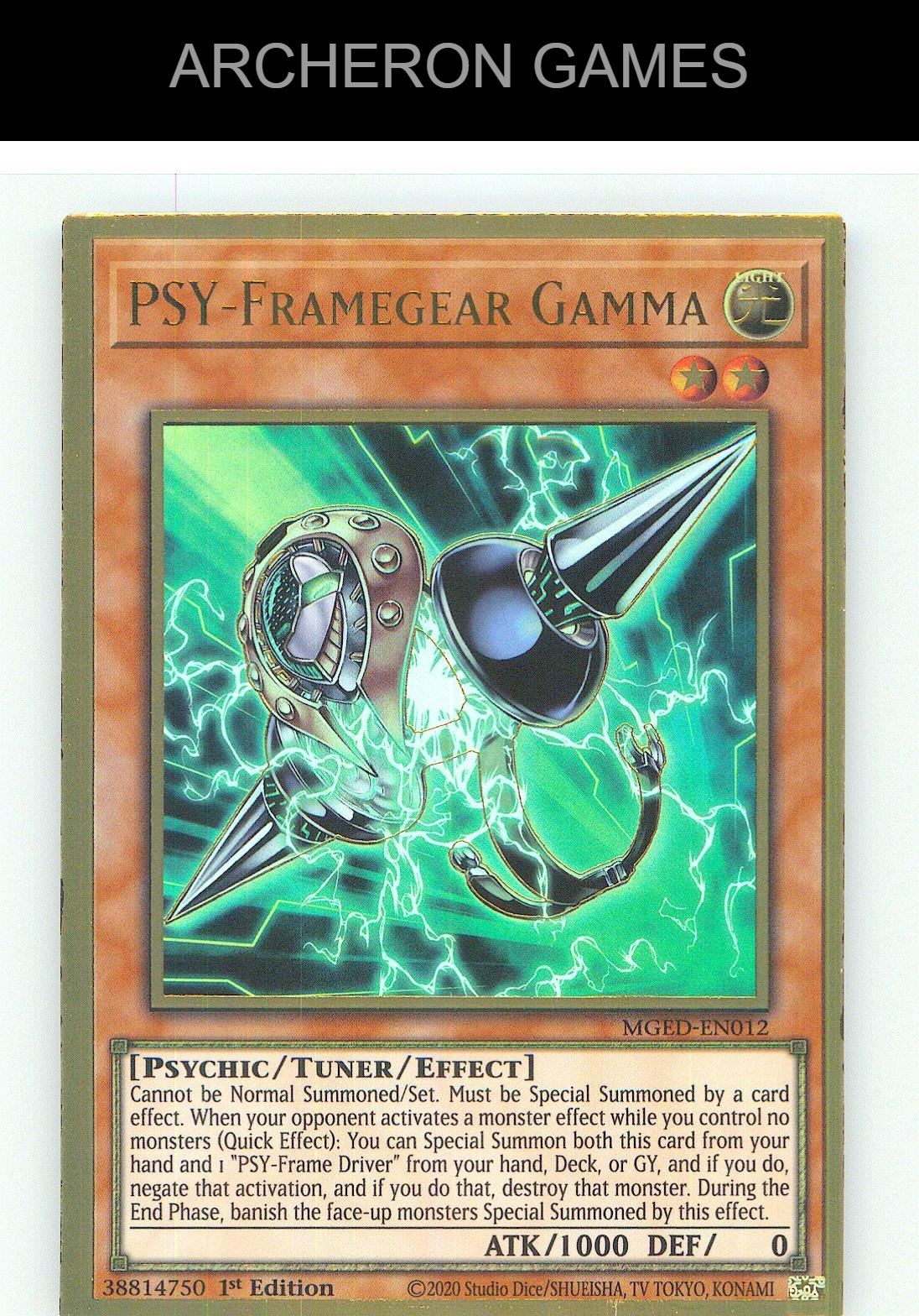 PSY-Framegear Gamma Premium Gold Rare YUGIOH Card 1st Edition