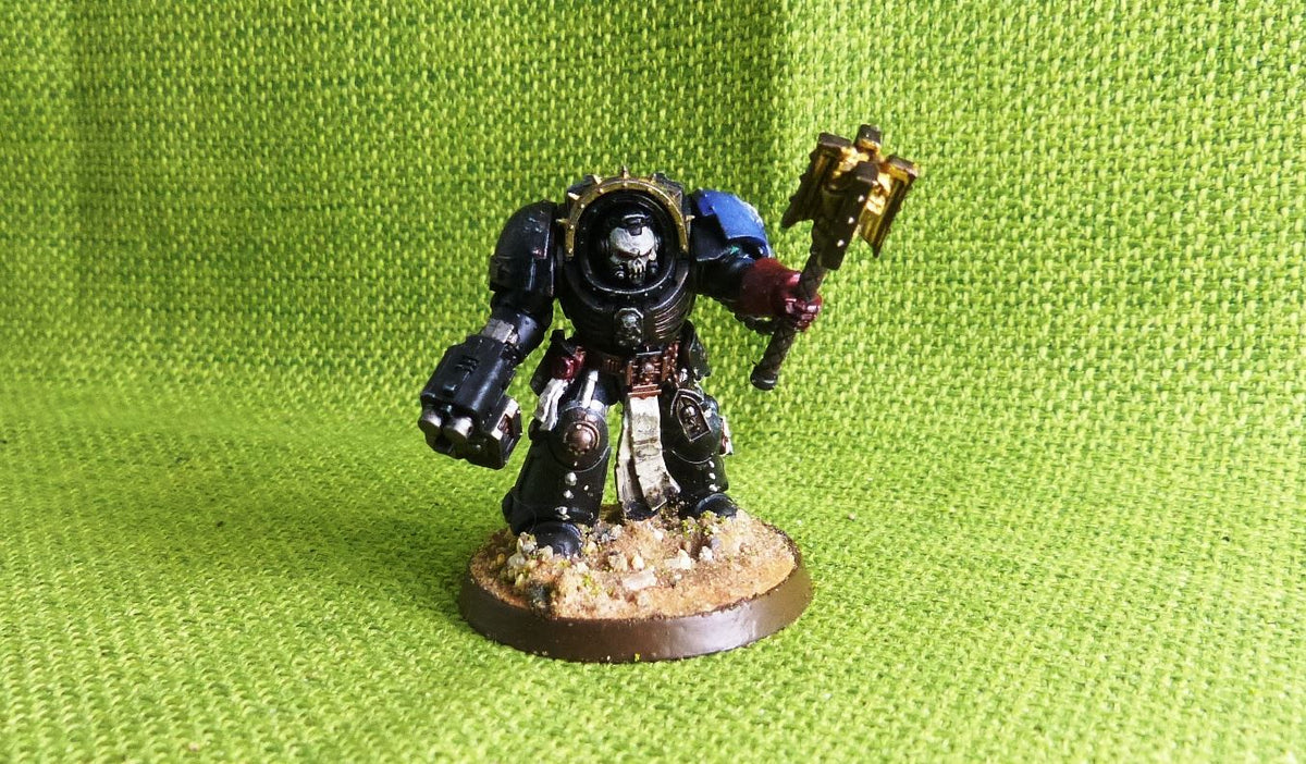Chaplain in Terminator Armour - Painted - Space Marines - Warhammer AoS 40k #HK