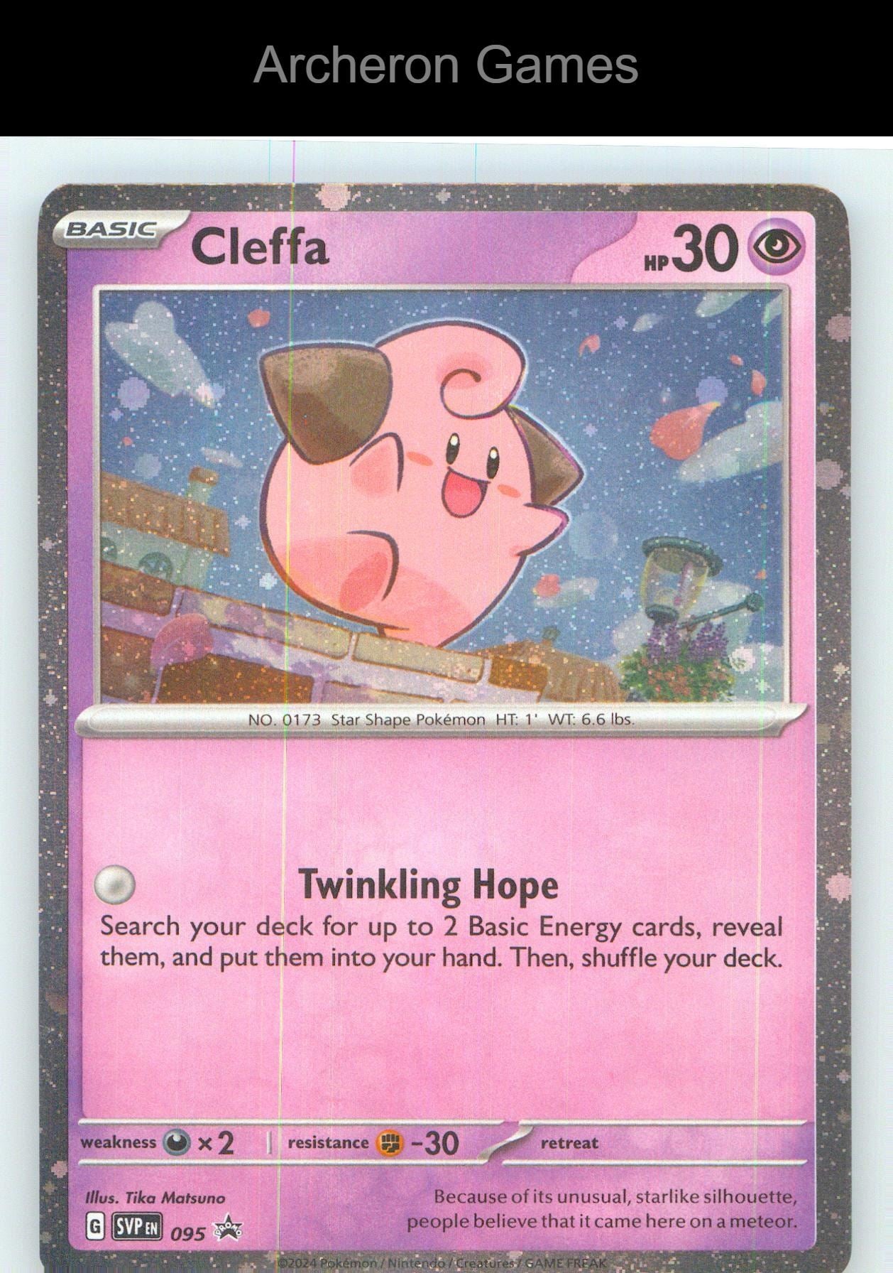 Pokemon Card Cleffa SVP 095 HOLO P Scarlet & Violet Promo