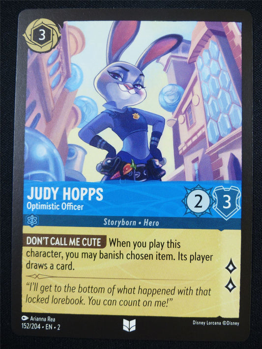 Judy Hopps Optimistic Officer 152/204 - Lorcana Card #4P2
