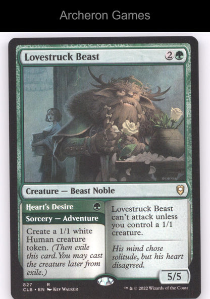 Lovestruck Beast 827 R MTG Card Commander Legends: Battle for Baldur's Gate