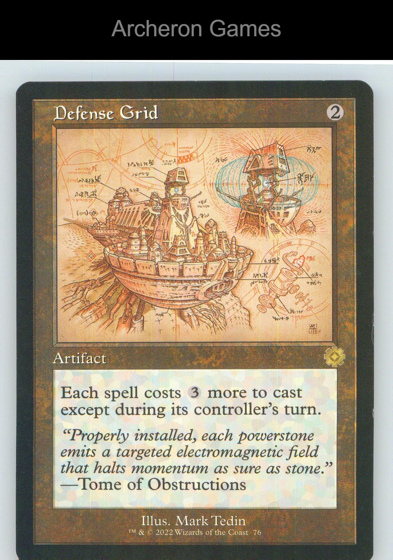 Defense Grid (Schematic) BRR 76 R MTG Card NM/EX+