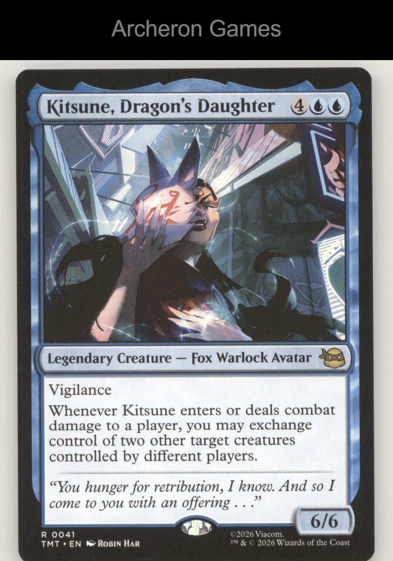 Kitsune, Dragon's Daughter TMT 0041 R MTG Card Teenage Mutant Ninja Turtles