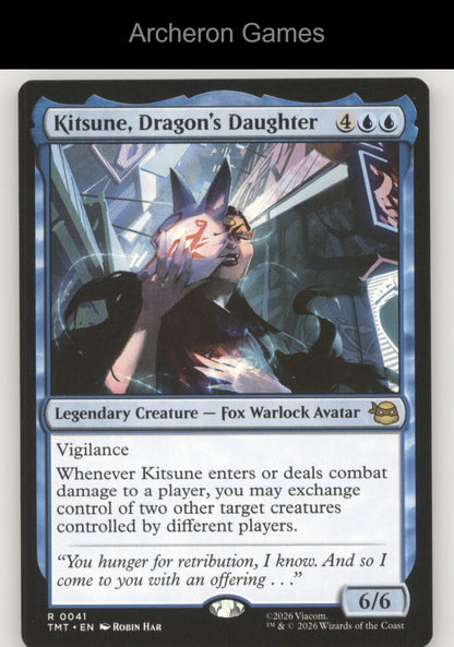Kitsune, Dragon's Daughter TMT 0041 R MTG Card Teenage Mutant Ninja Turtles