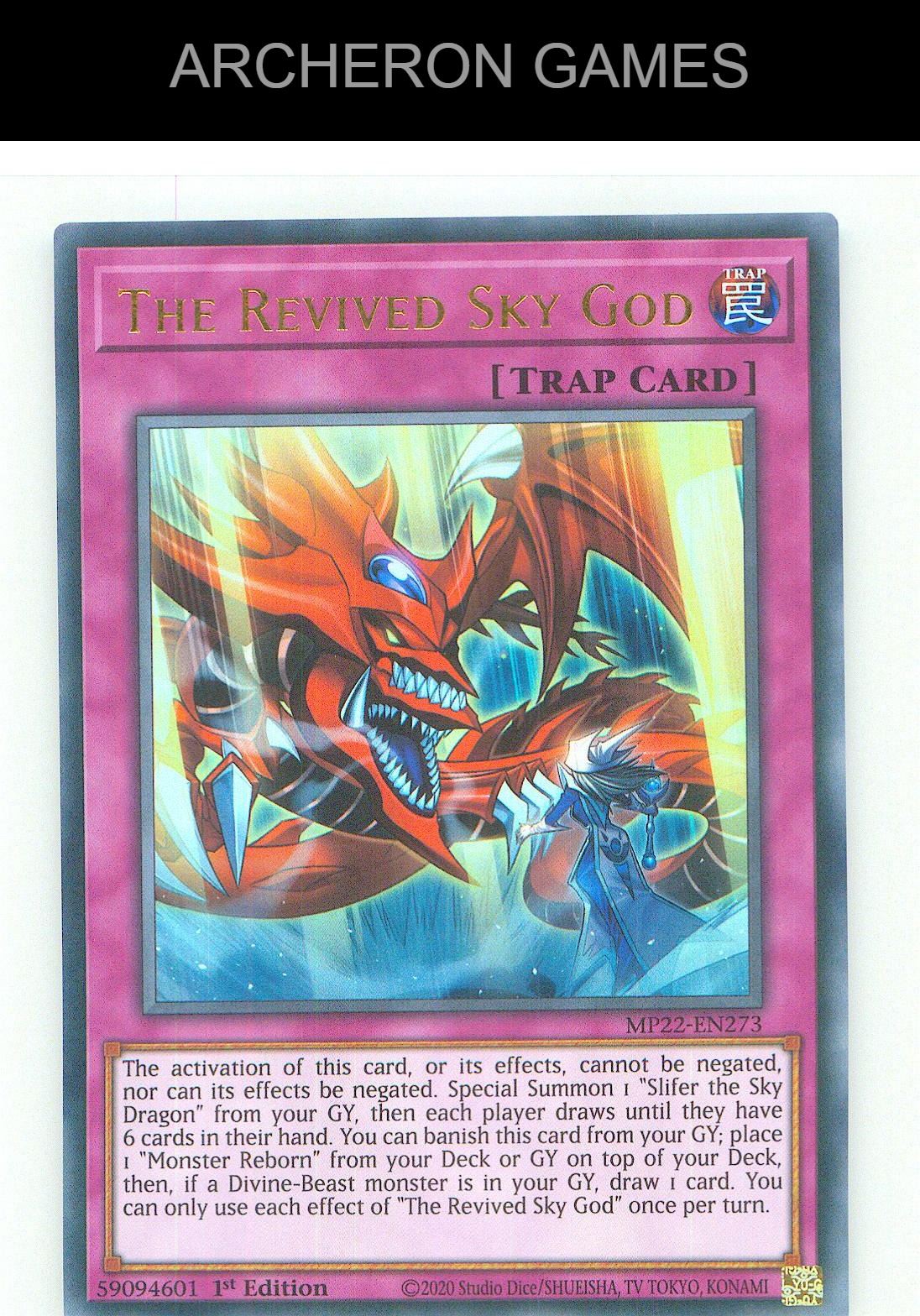 The Revived Sky God Ultra Rare YUGIOH Card 1st Edition